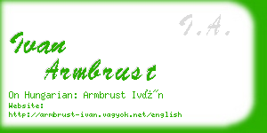 ivan armbrust business card